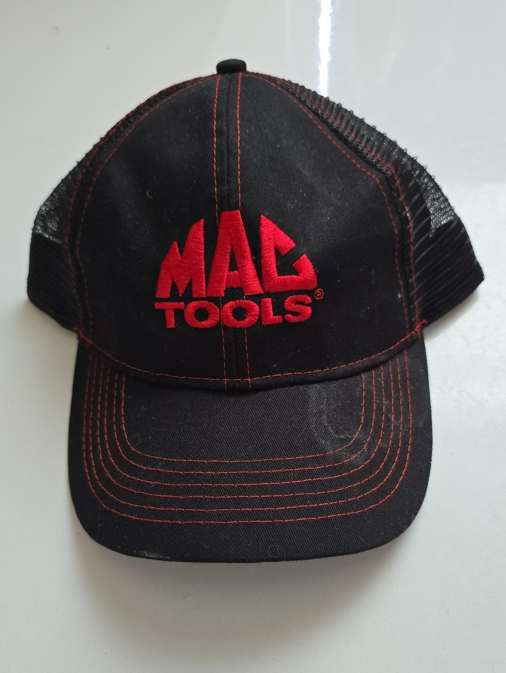 MAC Tools Black and Red Embroidered Trucker Hat